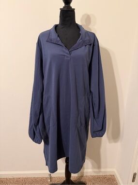 Columbia Fleece Dress - Dusty Blue